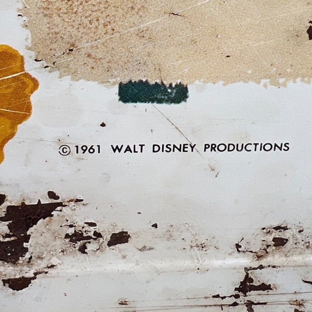 1961 Disney Metal TV Tray Mickey Donald Pluto Wonderful World of Color - Picture 3 of 7